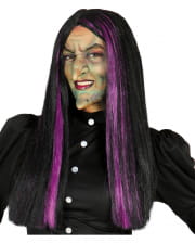 Witch Wig With Purple Strands 