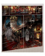 Giant Haunted Gothic Mansion Halloween Room Roll Scene Setter Party Decorations