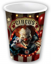 Horror Clown Circus Paper Cups Small 6 Pcs. 