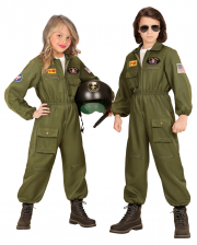 Kampfjet Pilot Kostüm für Kinder 