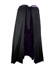 Umhang mit Kapuze Schwarz-Violett