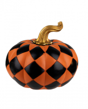 Halloween Kürbis orange-schwarz kariert 