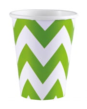 Kiwi Green Zig-Zag Paper Cups 8 Pc. 