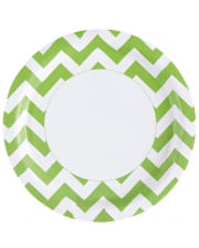 Kiwi Green Zig-Zag Paper Plate 8 Pc. 