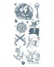 Glue Tattoo Set With Pirate Motives 