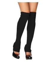 Knee-high Leg Warmers In Black