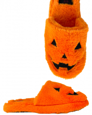 Kreepy Cozy Jack Plush Slippers Orange 