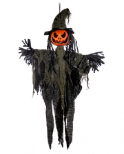 Pumpkin Scarecrow With LED Hanging Figure 90cm 