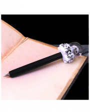 Kugelschreiber mit Totenschädel Glitzer Wasserkugel 
