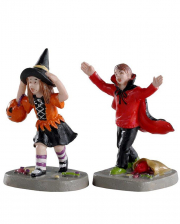 Lemax Spooky Town - Terrfiied Trick Or Treaters Set Of 2 
