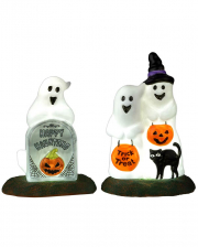 Lemax Spooky Town - Happy Halloween Ghosts Set Of 2 