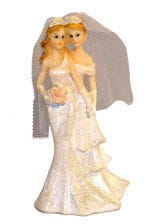 Lesbisches Hochzeitspaar als Torten-Dekoration 16,5 cm 