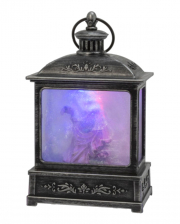 Glowing Water Ball Lantern Skeleton Bride And Groom 21cm 