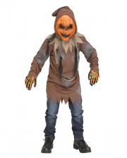 Bright Pumpkin Scarecrow Costume Set For Children