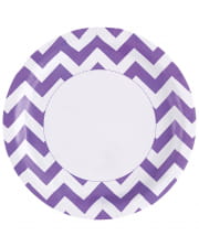 Purple Zig-zag Paper Plate 8 Pcs. 