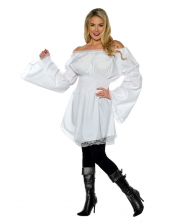 Longshirt Frill Blouse White