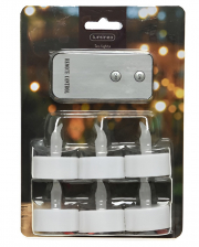 Lumineo LED Tea Lights With Remote Control - Set Of 6 