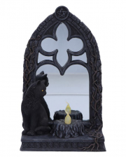 Magic Mirror With Cat & Candle 21cm 