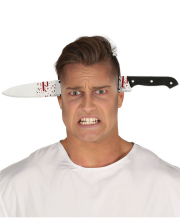 Messer im Schädel Halloween Haarreif 