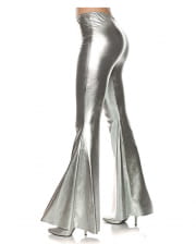 Metallic Kostüm Schlaghose Silber 