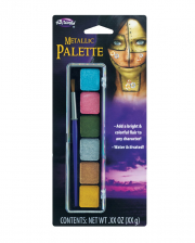 Metallic Aquacolor Make Up Palette 6 Farben