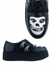 Schwarze Misfits Skull Creepers Schuhe 