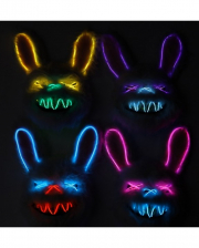 Beleuchtete Hasen LED Maske 