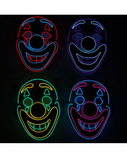 Beleuchtete Clown LED Maske 