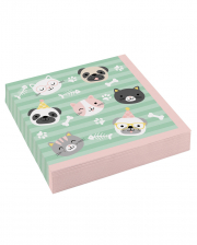 Cute Animals Napkins 33cm 20 Pcs.