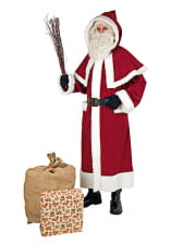 Weihnachtsmann Mantel mit Pellerine und Kapuze 