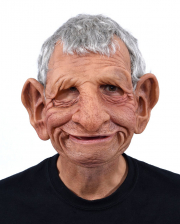 Opa Vollkopf Maske mit Haaren