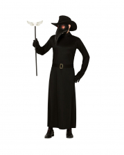 Pest Arzt Kostüm mit Schnabelmaske und Hut für Herren 