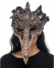 Plague Doctor Halloween Beak Mask With Feathers 