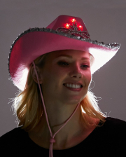 Pink Cowgirl Hat With Glow Effect 
