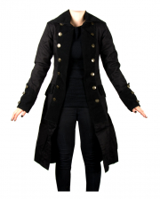 Ladies Pirate Coat Black