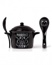 Purrfect Stew Cereal & Soup Bowl With Spoon 