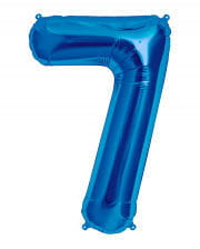 Foil balloon number 7 blue 