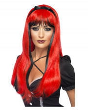 Cosplay Wig Witch red / black 