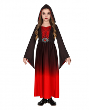 Rotes Gothicgirl Kostüm für Kinder 