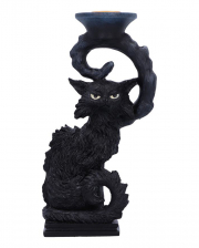 Salem Kerzenleuchter mit schwarzer Katze 20cm 