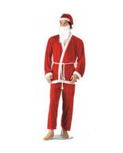 Santa Claus Kostüm mit Bart 