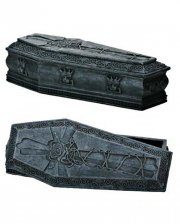 Coffin Box With Gargoyle & Cross 16cm 