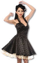 Satin Petticoat Dress With Leopard Pattern 