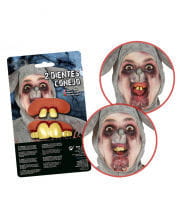 Schräge Hasenzähne 2er Pack