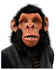 Schimpanse Latexmaske mit Haaren 
