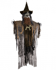 Slashing Voodoo Witch With Light & Sound 110cm 