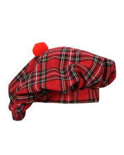 Karierte Schotten Mütze rot 