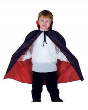 Black and red vampire cape for children 