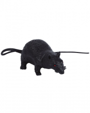 Deko Ratte schwarz 15cm 