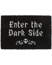 Black "Enter The Dark Side" Doormat 60x40cm 